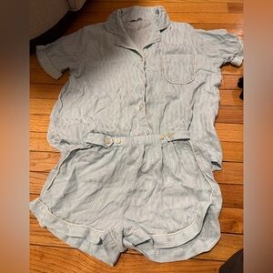 Morgan Lane Blue Pajama Short Set